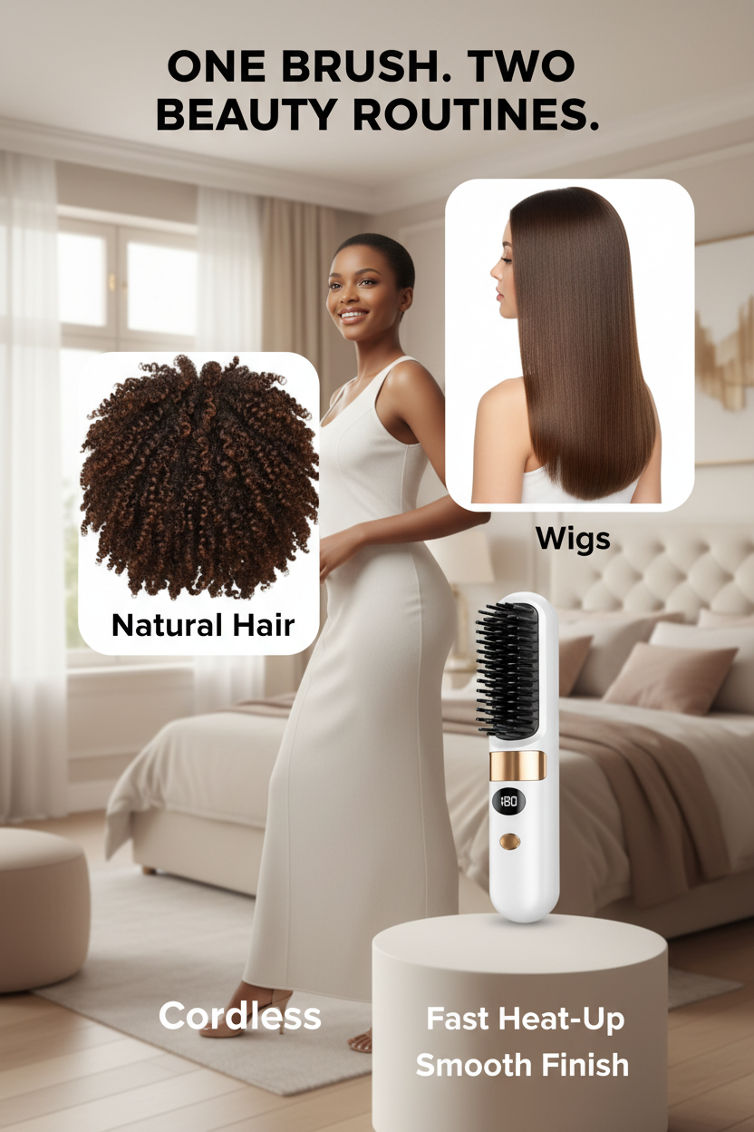 Clean natural hair and wigs benefit card in progress